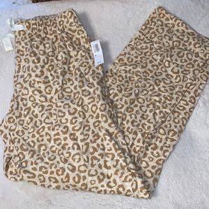 XS old navy 100% cotton cheetah leopard animal print pajama pants NWT